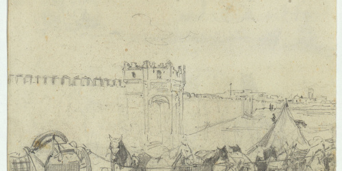 image for: Marià Fortuny - Murs de Tetuan (anvers) / Muros de Tetuán (revers) - Cap a 1860