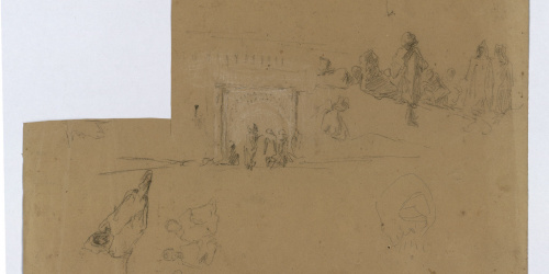 image for: Marià Fortuny - Marroquins (anvers) / Rucs (revers) - Cap a 1860-1862