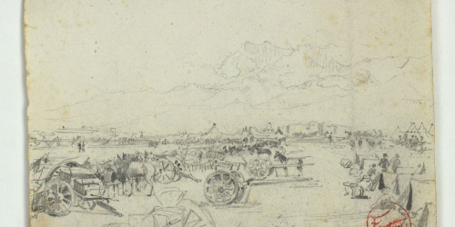 image for: Marià Fortuny - Muros de Tetuán y cuerpo de Artillería - 1860