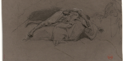 image for: Marià Fortuny - Marroquí ferit. Estudi per al quadre «La batalla de Tetuan» - Cap a 1860