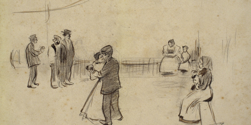 image for: Ramon Casas - Estudi per al quadre «Ball de tarda» - Cap a 1896