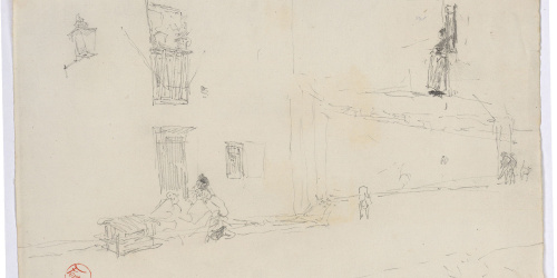 image for: Marià Fortuny - Carrer amb figures - Cap a 1870-1872
