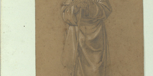 image for: Marià Fortuny - Estudi acadèmic de figura masculina - Cap a 1856-1858