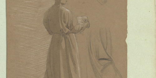 image for: Marià Fortuny - Estudi acadèmic de figura masculina i de vestimenta - Cap a 1856-1858