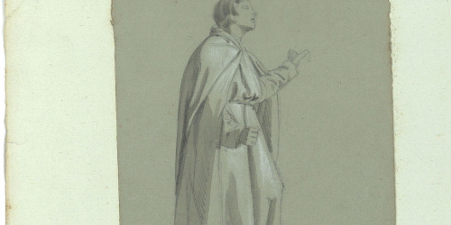 image for: Marià Fortuny - Estudi acadèmic de figura masculina - Cap a 1856-1858
