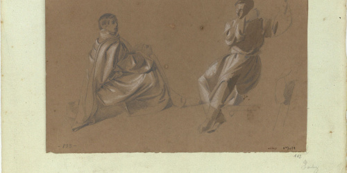 image for: Marià Fortuny - Estudi acadèmic de figures masculines - Cap a 1856-1858