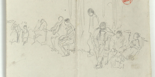 image for: Marià Fortuny - Grup de figures assegudes - Cap a 1867-1872