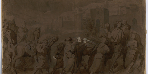 image for: Marià Fortuny - Entrada del comte d'Urgell a Balaguer - Cap a 1856-1858