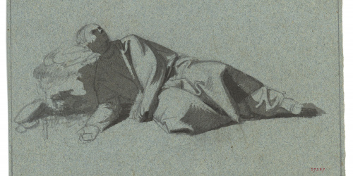 image for: Marià Fortuny - Estudi acadèmic de figura masculina - Cap a 1856-1858