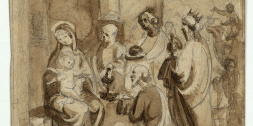 image for: Marià Fortuny - Adoració dels Reis - Cap a 1856-1858
