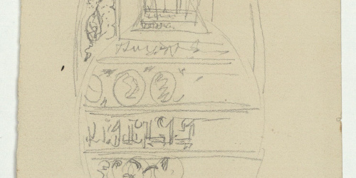 image for: Marià Fortuny - Vas d&#039;estil musulmà (anvers) / Genet a cavall i home amb espasa (revers) - Cap a 1870-1872