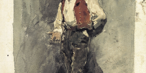 image for: Marià Fortuny - Calabrès (anvers) / Napolitana (revers) - Cap a 1868