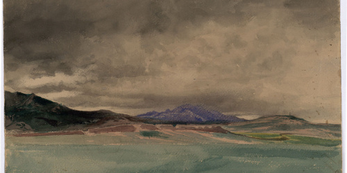 image for: Marià Fortuny - Paisatge marroquí. Estudi per al quadre «La batalla de Tetuan» - 1860