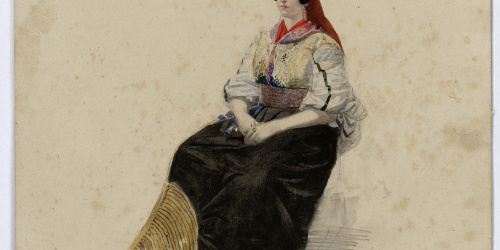 image for: Marià Fortuny - Jove hebrea - Cap a 1860-1862