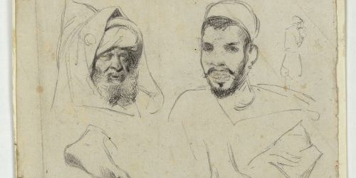 image for: Marià Fortuny - Estudi de marroquins - Cap a 1860-1862
