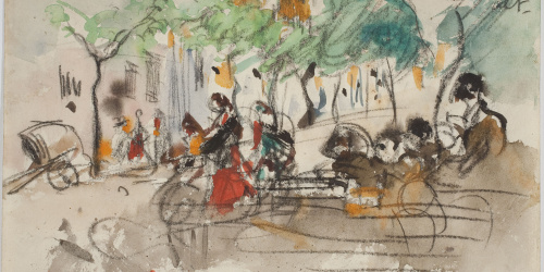 image for: Ricard Canals - Escena de carrer - Cap a 1900-1910