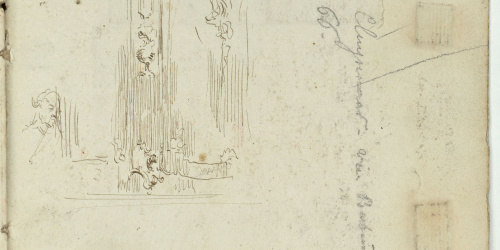 image for: Marià Fortuny - Figura i motius ornamentals - Cap a 1863-1866
