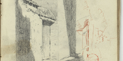 image for: Marià Fortuny - Carrer (anvers) / Albergínies (revers) - Cap a 1866-1872