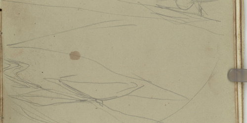 image for: Marià Fortuny - Croquis inconcret (anvers) / Croquis inconcret, figura i cavall (revers) - Cap a 1866-1872