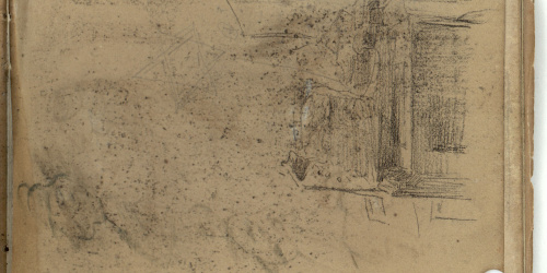 image for: Marià Fortuny - Interior d'una església (anvers) / Interior d'una església (revers) - Cap a 1866-1872