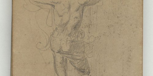 image for: Marià Fortuny - Estudi per al quadre «L'elecció de la model» (anvers) / Albergínia (revers) - Cap a 1866-1872