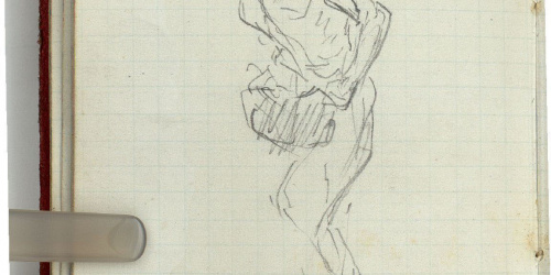 image for: Marià Fortuny - Estudi per a l&#039;aquarel·la «Home mig nu» - Cap a 1868-1872