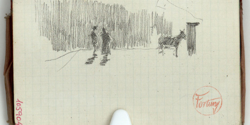 image for: Marià Fortuny - Figures i ruc - Cap a 1868-1872