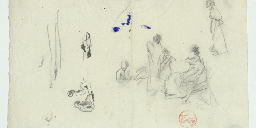 image for: Marià Fortuny - Estudi per al quadre «Platja de Portici» - Cap a 1874