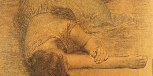 image for: Joan Llimona - Dona estesa - Cap a 1902