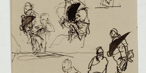 image for: Marià Fortuny - Estudi per al quadre «El jardí dels poetes» (anvers) / Estudi per al quadre «El jardí dels poetes» (revers) - Cap a 1871