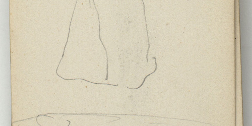 image for: Marià Fortuny - Croquis de barret i vestit - Cap a 1873