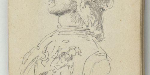 image for: Marià Fortuny - Bust escultòric d&#039;home jove - Cap a 1873