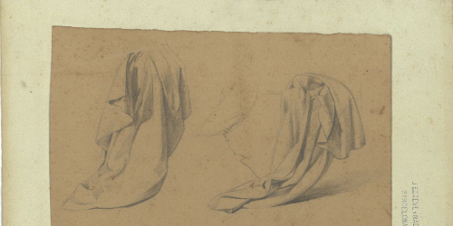 image for: Marià Fortuny - Estudi acadèmic de vestimentes - Cap a 1856-1858