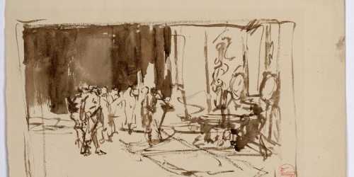 image for: Marià Fortuny - Estudi per al quadre «L&#039;elecció de la model» - Cap a 1868-1870