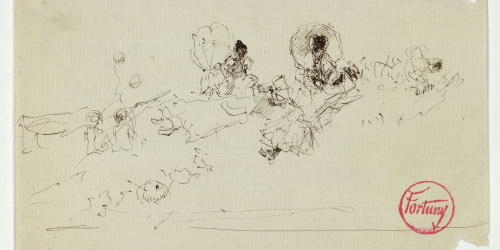 image for: Marià Fortuny - Estudi per al quadre «Platja de Portici» - Cap a 1874