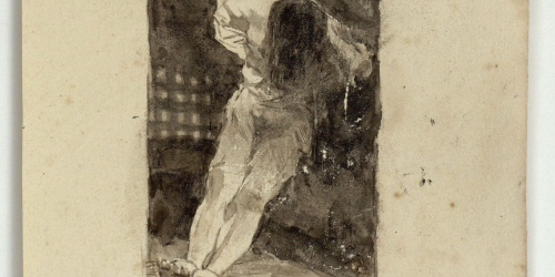 image for: Marià Fortuny - Presoner (còpia d'un dibuix de Goya) - Cap a 1868