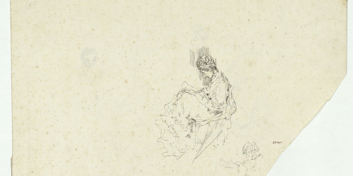 image for: Marià Fortuny - Estudi per al quadre «Platja de Portici» (anvers) / Estudi per al quadre «Platja de Portici» (revers) - Cap a 1874