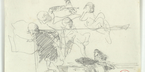 image for: Marià Fortuny - Estudi per al quadre «Els fills del pintor en un saló japonès» - Cap a 1874