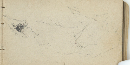image for: Marià Fortuny - Estudi per a les aquarel·les «El venedor de tapissos» o «Amics fidels» - Cap a 1870