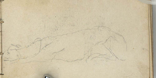 image for: Marià Fortuny - Estudi per a les aquarel·les «El venedor de tapissos» o «Amics fidels» - Cap a 1870