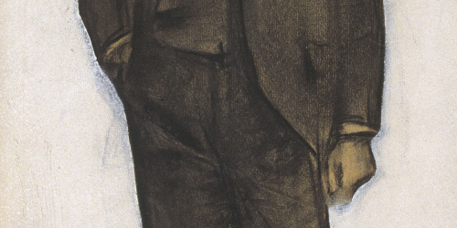 image for: Ramon Casas - Retrat d&#039;Amadeu Vives - Cap a 1897-1899
