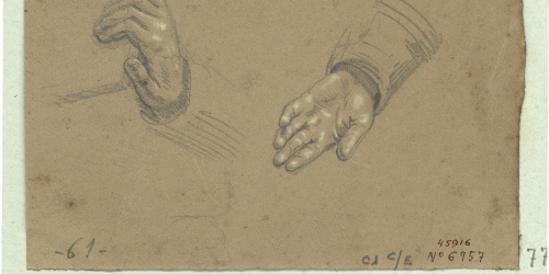 image for: Marià Fortuny - Estudi de mans - Cap a 1856-1858