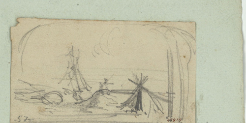 image for: Marià Fortuny - Esbós de platja - Cap a 1853-1856