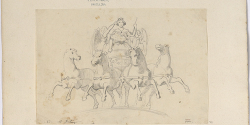 image for: Marià Fortuny - Isabel II en un carruatge triomfal - Cap a 1856-1858