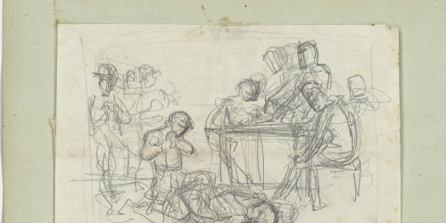 image for: Marià Fortuny - Croquis de composició - Cap a 1855-1856