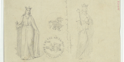 image for: Marià Fortuny - Joana II de Navarra, segell de plom de Jaume el Conqueridor i Violant - Cap a 1867-1872
