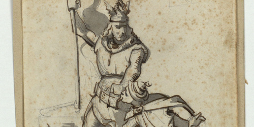 image for: Marià Fortuny - Jaume I el Conqueridor amb un musulmà vençut - Cap a 1856-1858