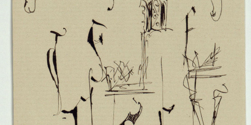 image for: Marià Fortuny - Lletres d&#039;estil gòtic - Cap a 1867-1872