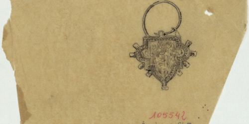 image for: Marià Fortuny - Calc d'una fíbula d'estil musulmà - Cap a 1870-1872