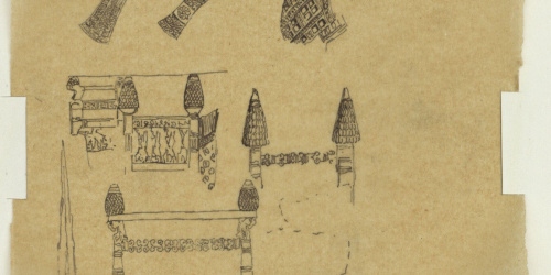 image for: Marià Fortuny - Calc de punyals i motius ornamentals d&#039;estil assiri - Cap a 1867-1872